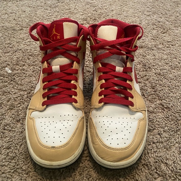 Jordan Other - Air Jordan High-Top Sneakers Red and Tan